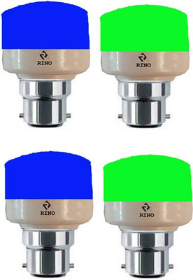 rino 9 W Basic Standard B22 LED Bulb(Multicolor, Pack of 4)