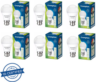 Crompton 9 W Basic Standard B22 LED Bulb(White, Pack of 6)