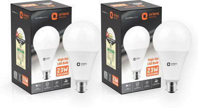 Orient Electric 23 W Basic Round B22 LED Bulb(White, Pack of 2)