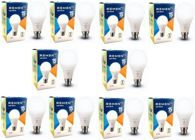 REMEN 12 W Basic Standard B22 LED Bulb(White, Pack of 10)