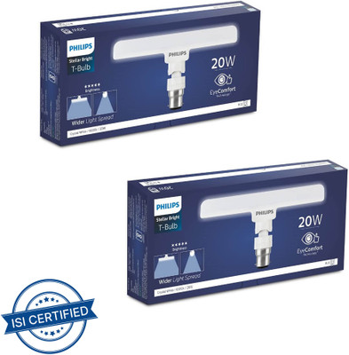 PHILIPS 20 W Basic T-Bulb B22 LED Bulb(White, Pack of 2)