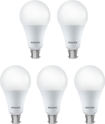 PHILIPS 20 W Basic Standard B22 LED Bulb(White, Pack of 5)