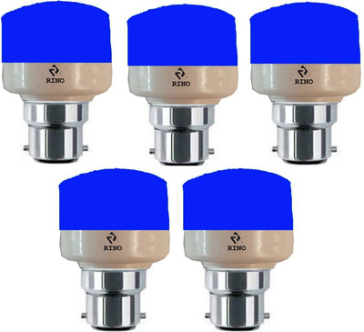rino 7 W Basic Standard B22 LED Bulb(Blue, Pack of 5)