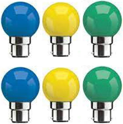 rino 0.5 W Basic Standard B22 LED Bulb(Multicolor, Pack of 6)