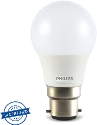 PHILIPS 2.7 W Basic Round B22 LED Bulb(White)