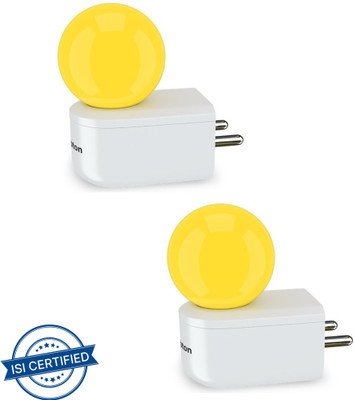 Crompton 0.5 W Basic Decorative Plug & Play Night Bulb(Yellow, Pack of 2)