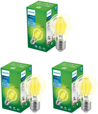 PHILIPS 9 W Basic Standard E27 LED Bulb(Yellow, Pack of 3)