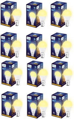 PHILIPS 16 W Round B22 LED Bulb(Yellow, Pack of 12)