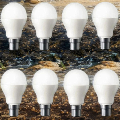 owesom 9 W Basic Round B22 LED Bulb(White, Pack of 8)