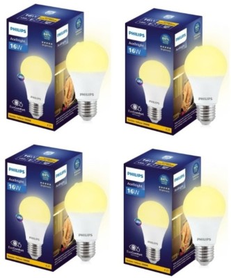 PHILIPS 16 W Round E27 LED Bulb(Yellow, Pack of 4)