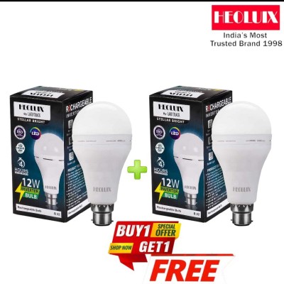 heoluix 12 W Standard B22 D Inverter Bulb(White, Pack of 2)