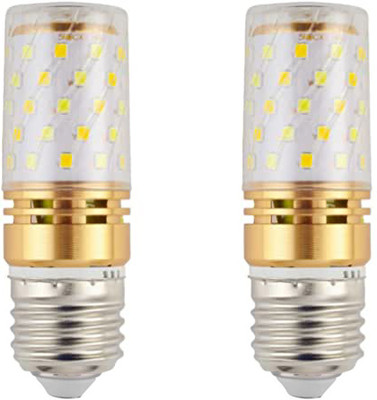 vibunt 12 W Basic Round E27 LED Bulb(Multicolor, White, Yellow, Pack of 2)