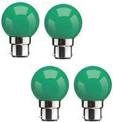 rino 0.5 W Basic Standard B22 LED Bulb(Green, Pack of 4)