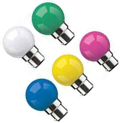 rino 0.5 W Basic Standard B22 LED Bulb(Multicolor, Pack of 5)