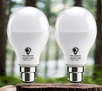 mg lights 5 W Basic Arbitrary B22 LED Bulb(White, Pack of 2)