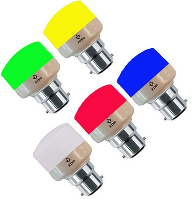rino 9 W Basic Standard B22 LED Bulb(Multicolor, Pack of 5)
