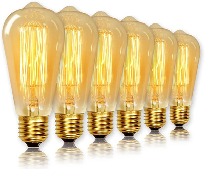 Deamflum 40 W Eye Safety Compliance, Basic Standard E27 LED Bulb(Yellow, Pack of 6)