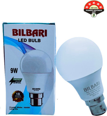 Bilbari 9 W Basic Round B22 LED Bulb(White)