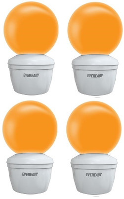 EVEREADY 0.5 W Basic Decorative Plug & Play LED Bulb(Orange, Pack of 4)