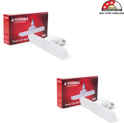 AVINDRA 10 W Basic T-Bulb B22 LED Bulb(White, Pack of 2)