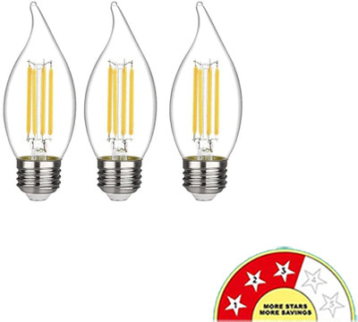vibunt 4 W Basic Candle E27 LED Bulb(Yellow, Pack of 3)