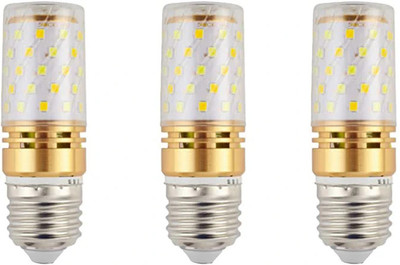 Eve Hanger 12 W Basic Round E27 LED Bulb(White, Yellow, Pack of 3)