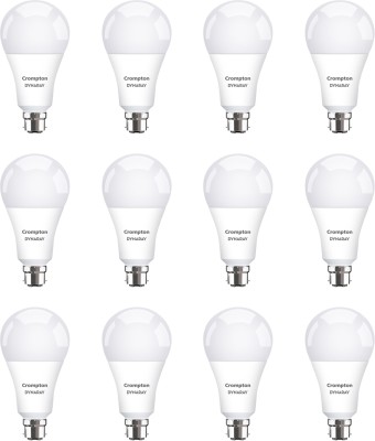 Crompton 9 W Standard B22 Basic LED Bulb(White, Pack of 12)