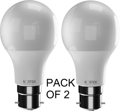 Nortek 7 W Basic Standard B22 LED Bulb(White, Pack of 2)