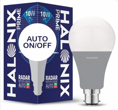 HALONIX 10 W Motion Sensor Round B22 LED Bulb(White)