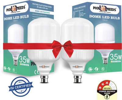 Pick Ur Needs 35 W Multi Watt Round B22 D LED Bulb(White, Pack of 2)