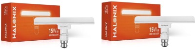 HALONIX 15 W Eye Safety Compliance T-Bulb B22 LED Bulb(White, Pack of 2)