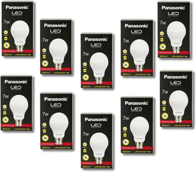 Panasonic 7 W Basic Standard B22 LED Bulb(White, Pack of 10)