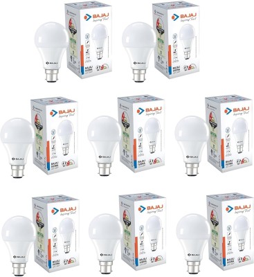 BAJAJ 7 W Standard B22 LED Bulb(White, Pack of 8)
