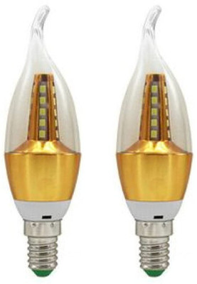 Virya 4 W Basic Candle E14 LED Bulb(Yellow, Pack of 2)