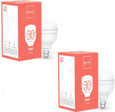 Fybros 30 W Basic Round B22 LED Bulb(White, Pack of 2)