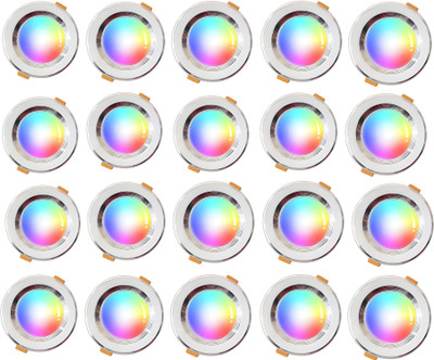 M.V.L 9 W Basic Round Plug & Play LED Bulb(Multicolor, Pack of 20)