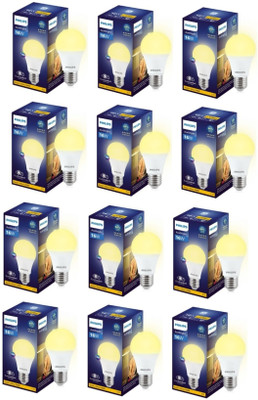 PHILIPS 16 W Basic Round E27 LED Bulb(Yellow, Pack of 12)