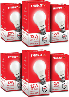 EVEREADY 12 W Basic Standard B22 LED Bulb(White, Pack of 6)