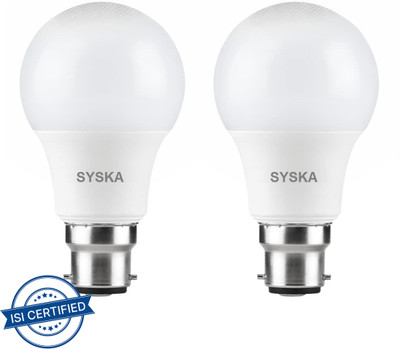 Syska 9 W Basic Standard B22 LED Bulb(White, Pack of 2)