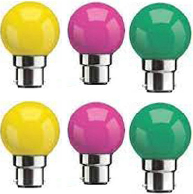 rino 0.5 W Basic Standard B22 LED Bulb(Multicolor, Pack of 6)