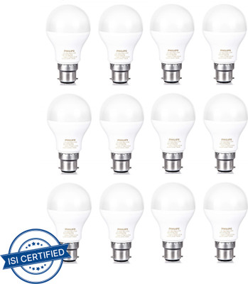 PHILIPS 9 W Basic Standard B22 LED Bulb(White, Pack of 12)