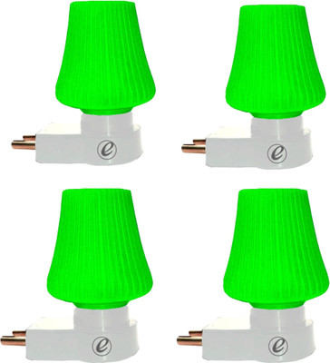 Imperial 0.5 W Eye Safety Compliance Mushroom 2 Pin, Plug & Play LED Bulb(Green, Pack of 4)