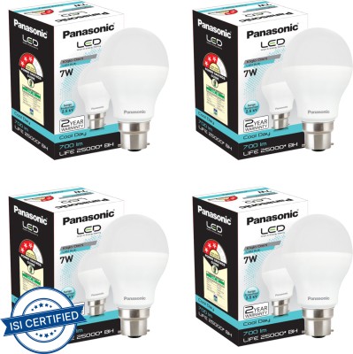 Panasonic 7 W Round B22 LED Bulb(White, Pack of 4)