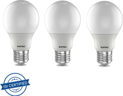 Wipro 9 W Basic Standard E27 LED Bulb(White, Pack of 3)
