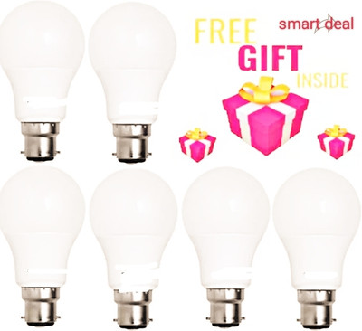 Aryan electronic 9 W Round B22 LED Bulb(White, Pack of 6)