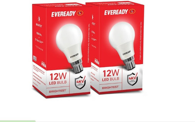EVEREADY 12 W Basic Round B22 D LED Bulb(White, Pack of 2)