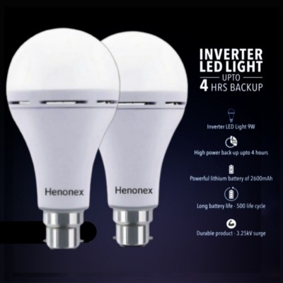 Henonex 12 W Standard B22 Inverter Bulb(White, Pack of 2)
