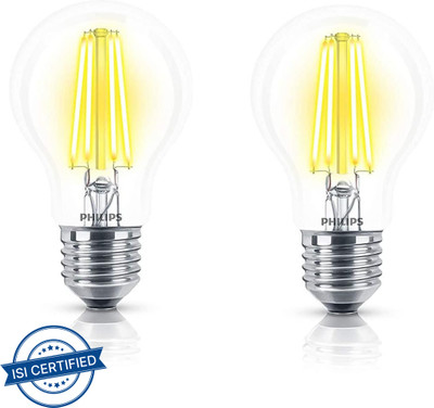 PHILIPS 8 W Basic Decorative E27 LED Bulb(White, Pack of 2)