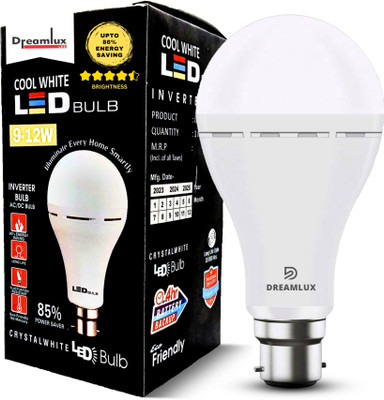Dreamlux 9 W Inverter Round B22 Inverter Bulb(White)