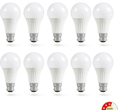vibunt 9 W Basic Round B22 LED Bulb(White, Pack of 12)